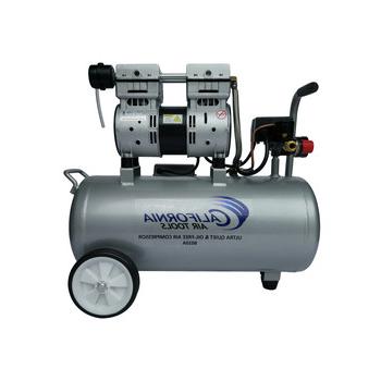 空气压缩机|加州空气工具CAT-8010A 1 HP 8加仑超安静无油铝罐独轮车空气压缩机